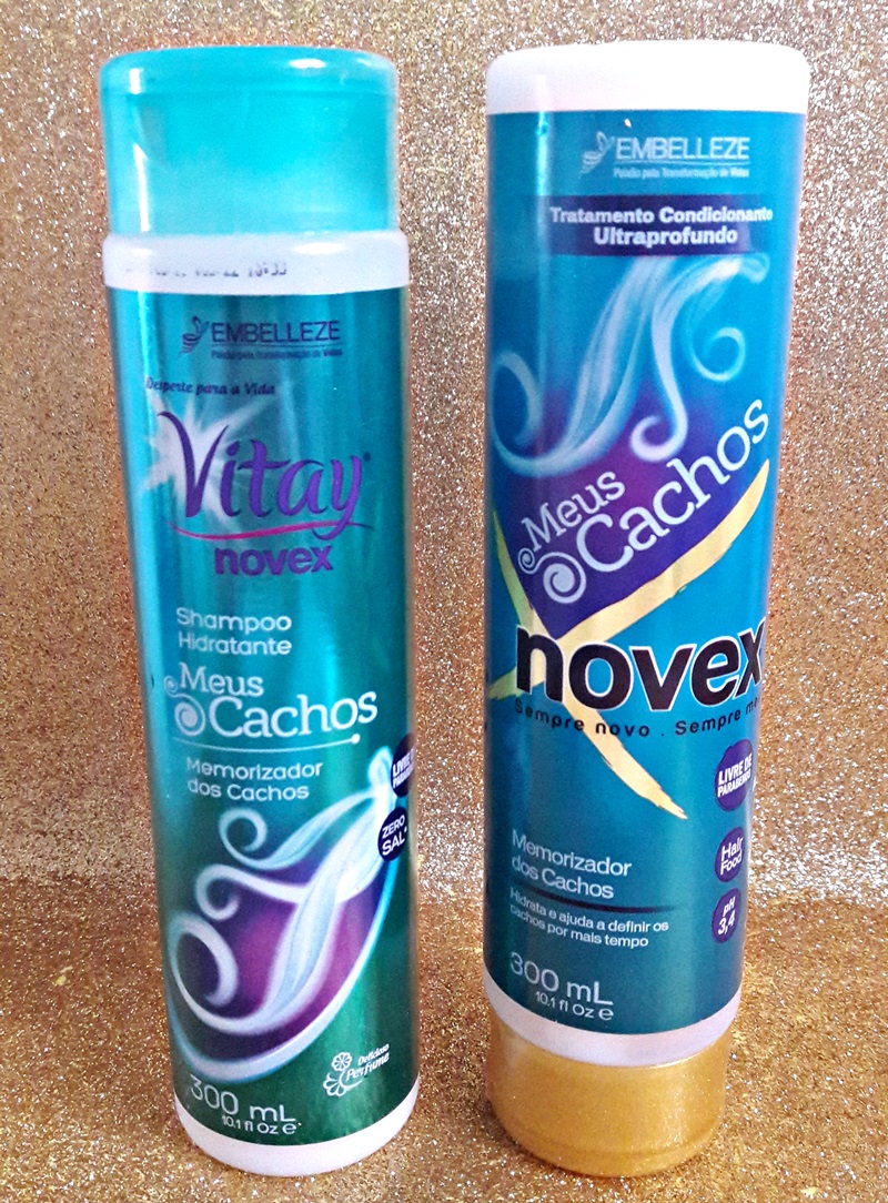 Meus Cachos Embelleze Shampoo Vitay e Creme Novex