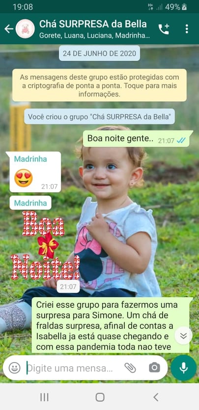 Chá de bebê simples