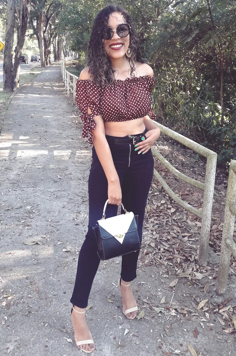 CALÇA SKINNY E CROPPED CIGANINHA LOOK DE HOJE