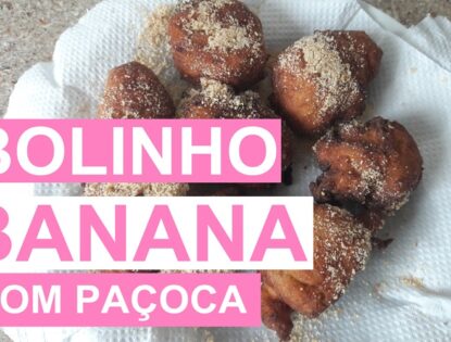 BOLINHO DE BANANA COM PAÇOCA RECEITA FÁCIL E RÁPIDA