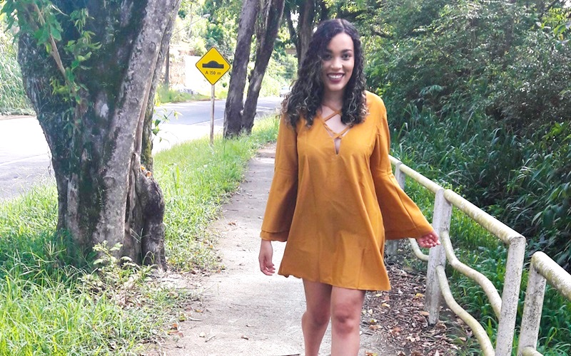 VESTIDO BOHO COM MANGA FLARE LOOK DO DIA