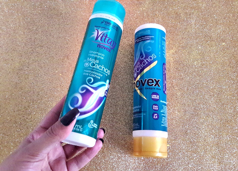 Meus Cachos Embelleze Shampoo Vitay e Creme Novex