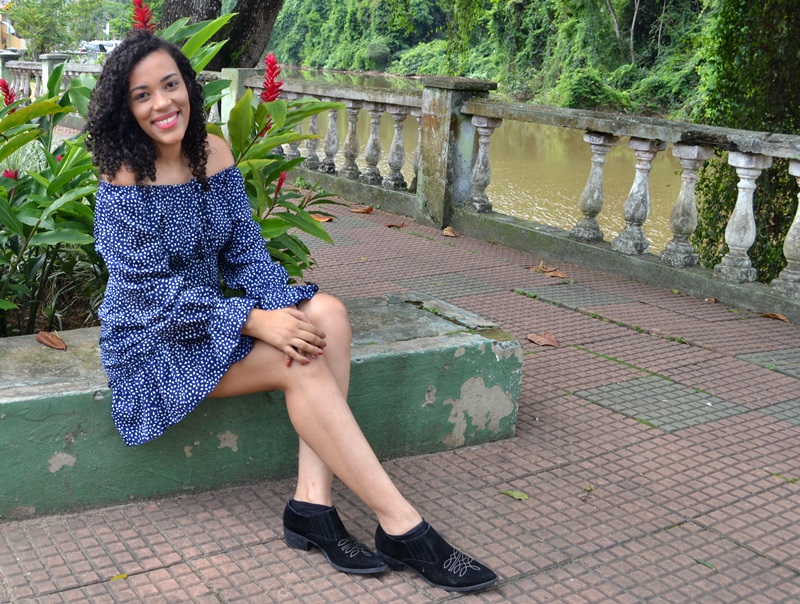 Vestido Ciganinha com babados Look casual