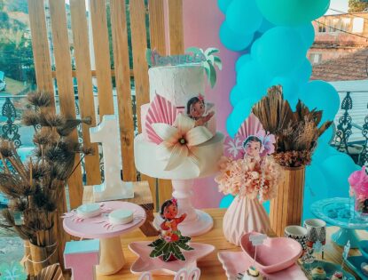 Moana Baby festa infantil intimista em casa