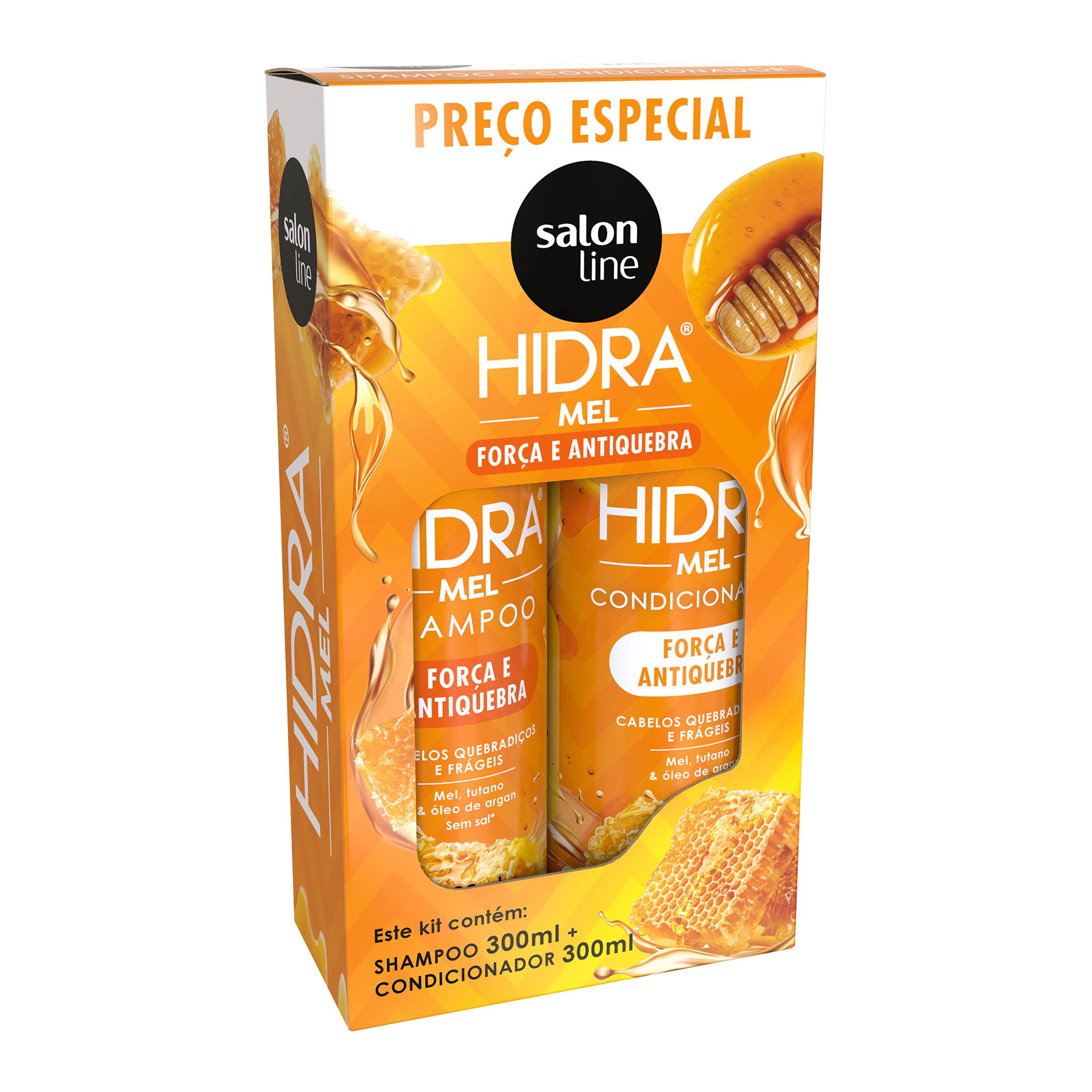 Hidra mel Salon Line para cabelos quebradiços e frágeis
