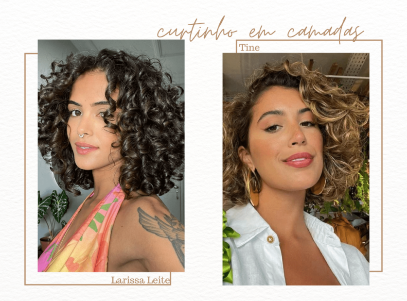 duas mulheres negras com cabelos cacheados em camadas lindos Cortes de cabelo feminino