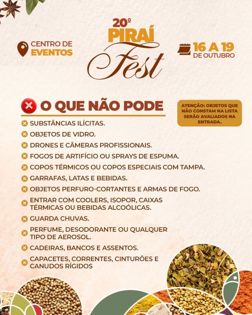 Piraí Fest 2025: programação completa da 20º edição