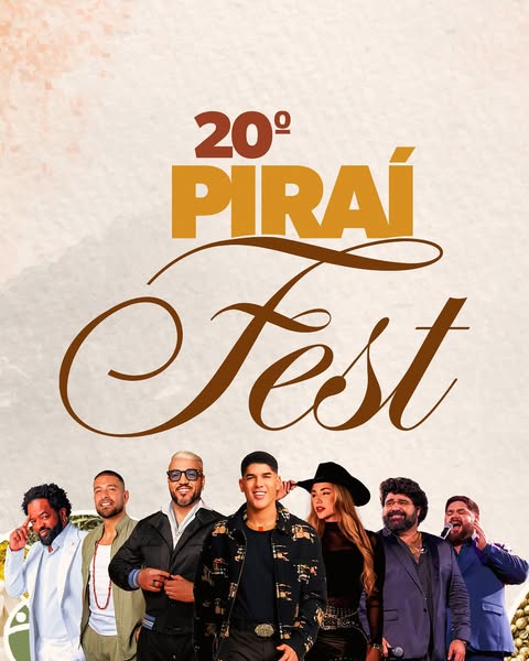 Piraí Fest 2025: programação completa da 20º edição