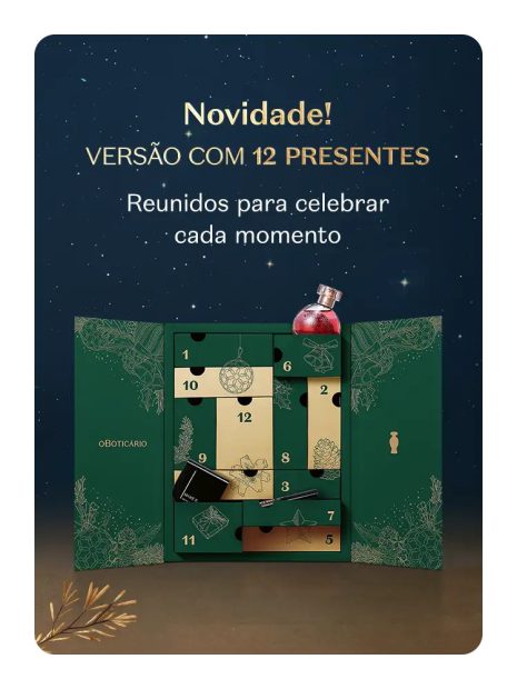 Calendário do Advento do Boticário: autocuidado em cada dia