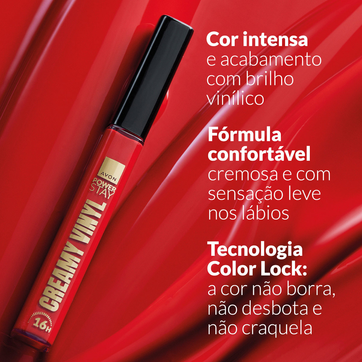 Batom Avon Power Stay conquista com brilho e 16h