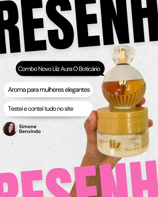 Quer ficar irresistivelmente cheirosa? O combo que vai além do básico e entrega tudo! Perfume com presença + hidratante com toque de seda = o match perfeito pra quem ama sofisticação no dia a dia. 💖A mistura da baunilha com madeiras intensas é simplesmente cheiro de rica! 🌸💫#LizOBoticário #cheiroderica #AutocuidadoComCharme #perfumemarcante #peleperfumada #perfumefeminino #oboticário #lizaura #perfumedodia #autocuidado