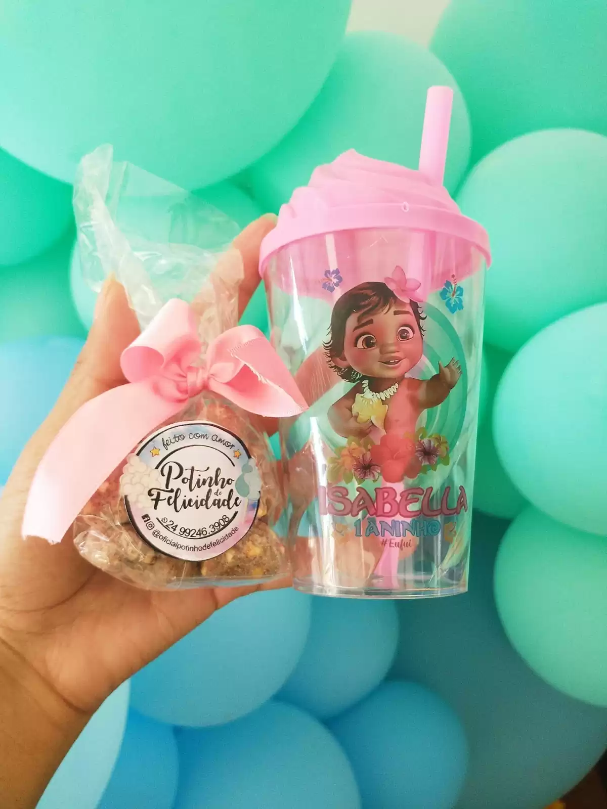 Moana Baby festa infantil intimista em casa