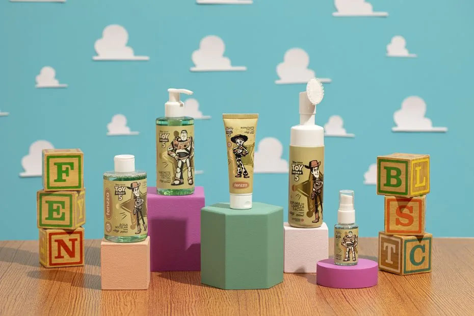 Skincare Toy Story 5: Fenzza lança coleção que une beleza e nostalgia